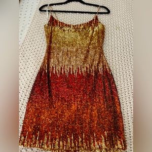 Beautiful mini gold sexy dress perfect condition worn once